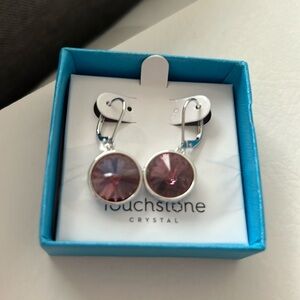 Beautiful new in box purple earrings